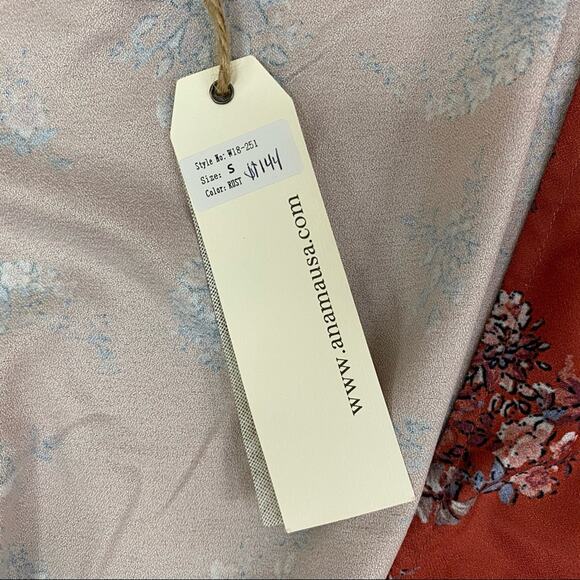 Anama Rust Long Tie Kimono S - Picture 7 of 7